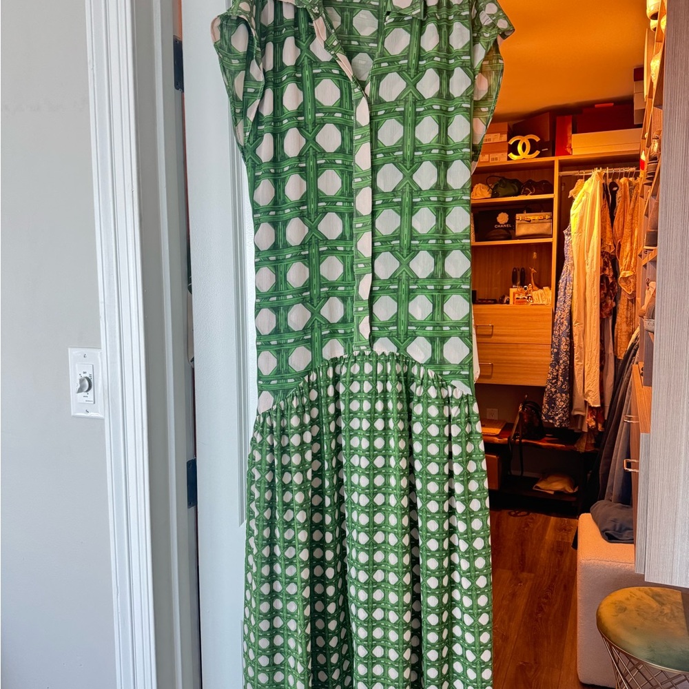 Green Patterned Women's Dress